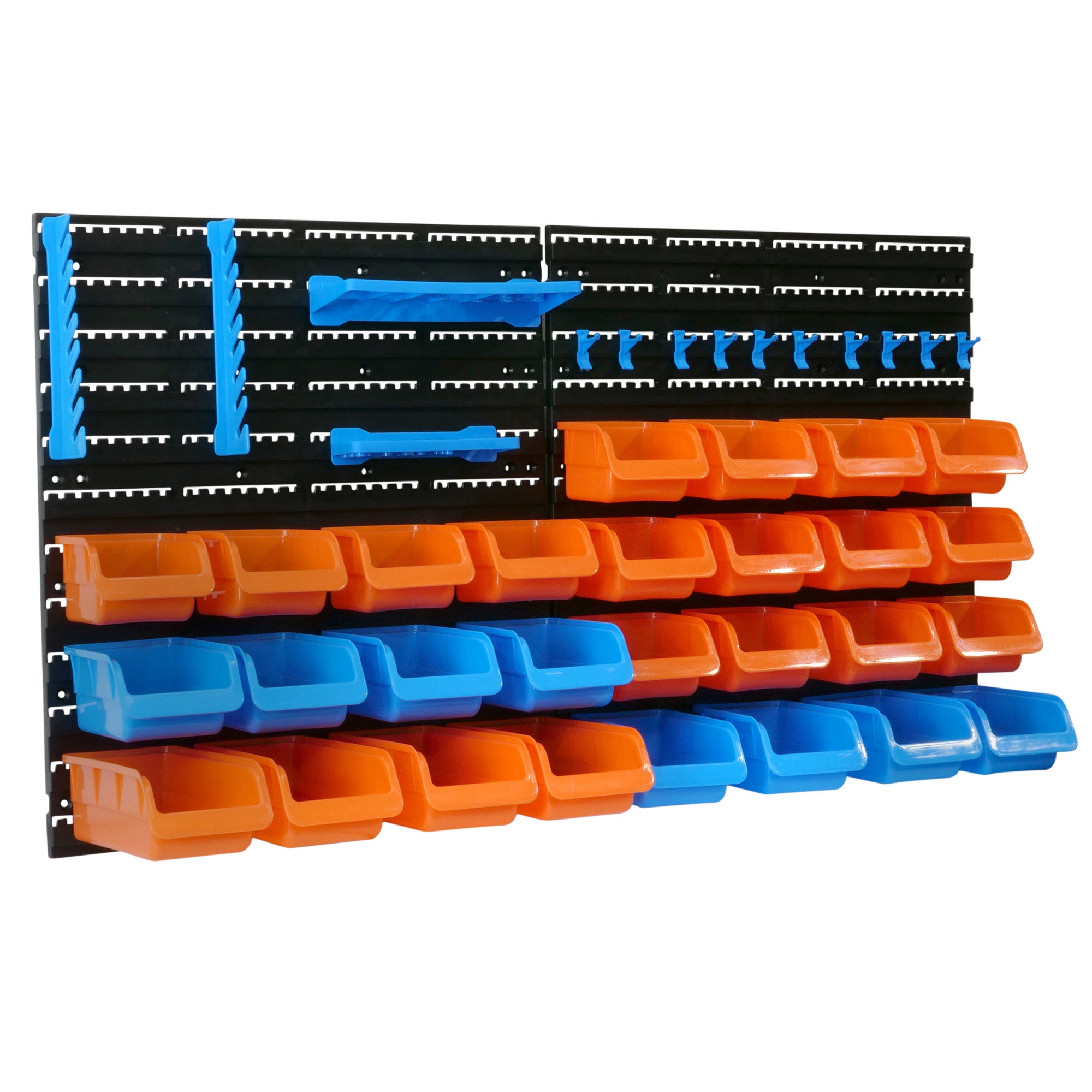 44pc Wall Mounted Storage Bin Rack TopmaQ