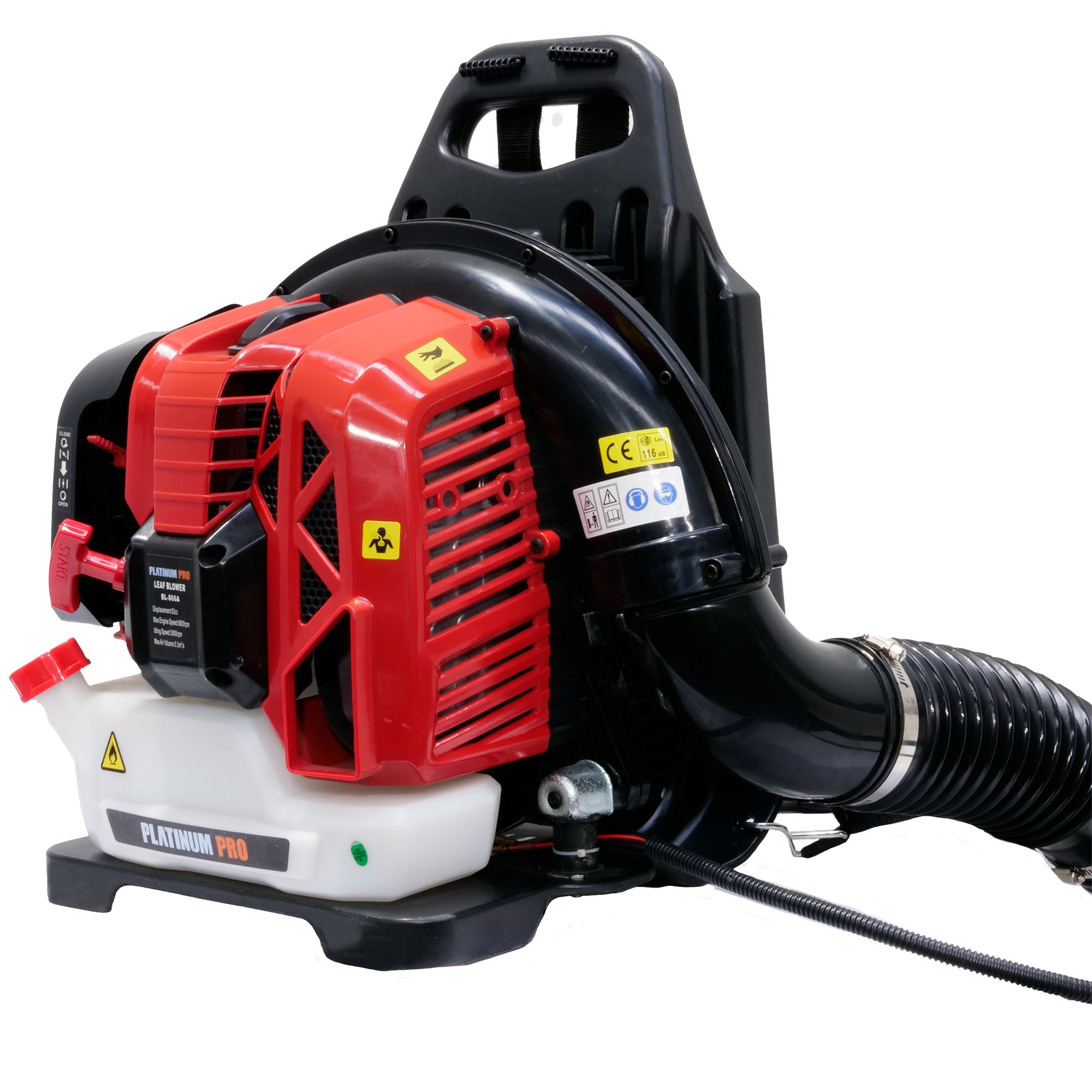 Petrol leaf shop blower vacuum backpack